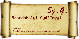 Szerdahelyi Gyöngyi névjegykártya