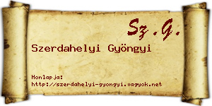 Szerdahelyi Gyöngyi névjegykártya