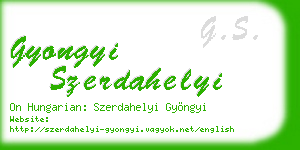 gyongyi szerdahelyi business card